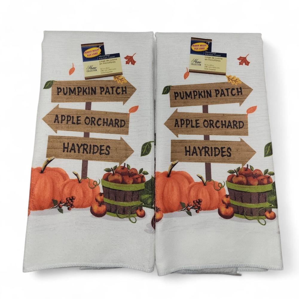 2 Piece Home Collection Autumn Orchard Kitchen Towels